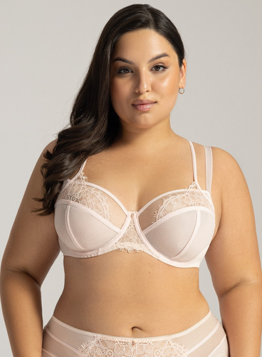 2164 Maxi Soft Bra Ava Powder - Puha csipke melltartó nagy mellkasra