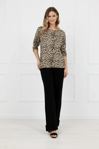 Női blúz Kenia Italian Fashion leopárd minta 3/4 ujj