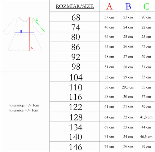 212169 Tola lány ruha Nicol - 100% pamut, hosszú ujjú, fodros, polírozott gyártás