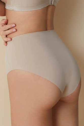 503 Női maxi alsónadrág Braga Selene bézs - magasított, varrás nélküli, alakformáló