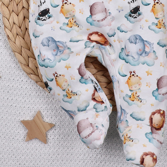 ABN-5607 Little Dreamers Nini babapulóver organikus pamutból - nikkelmentes nyomógombok, hipoallergén, lengyel gyártás