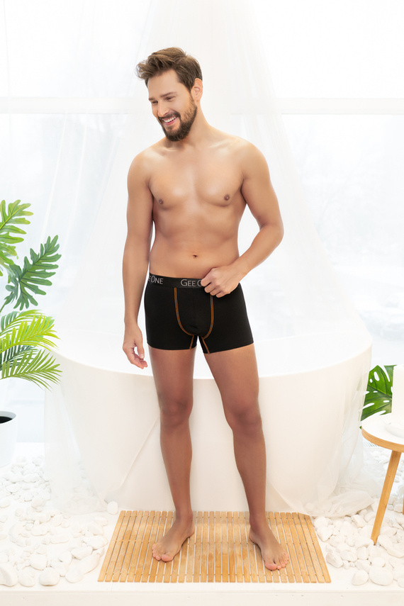 Fluo férfi boxeralsó Italian Fashion - fekete/fluo narancssárga