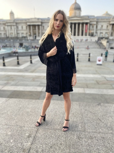 457 Milagros Női rövid Forex köntös - fekete