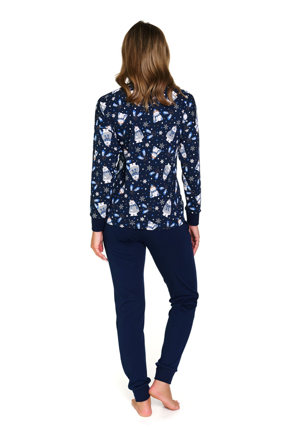 5272 Doctor Nap női pizsama - Cozy Bear, pamut, hosszú ujjú, hosszú nadrág és nadrág