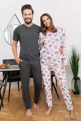 Női pizsama hosszú ujjú, nadrág Lobelia Italian Fashion -