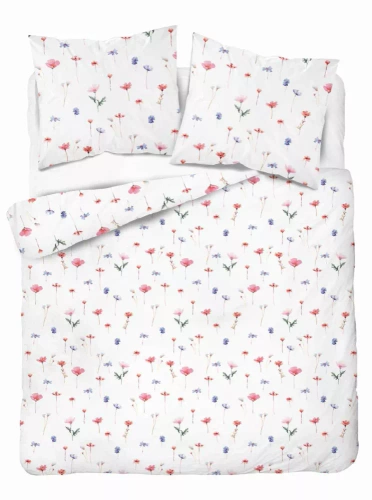 5486 B Detexpol Satin Stories fehér - rózsaszín | 100% pamut, szaténszövés, cipzár, díszdobozban