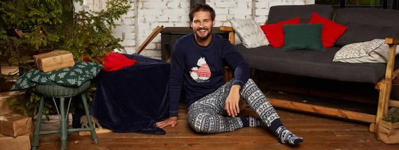 Arktyka Férfi pizsama Olasz divat - tengerészkék