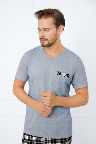 Klark Férfi rövid ujjú pizsama, rövidnadrág Olasz divat - melange/print