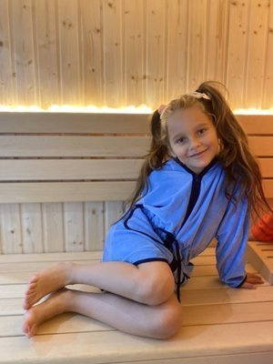 374 / 375 Desiree gyermek fürdőköpeny - kék