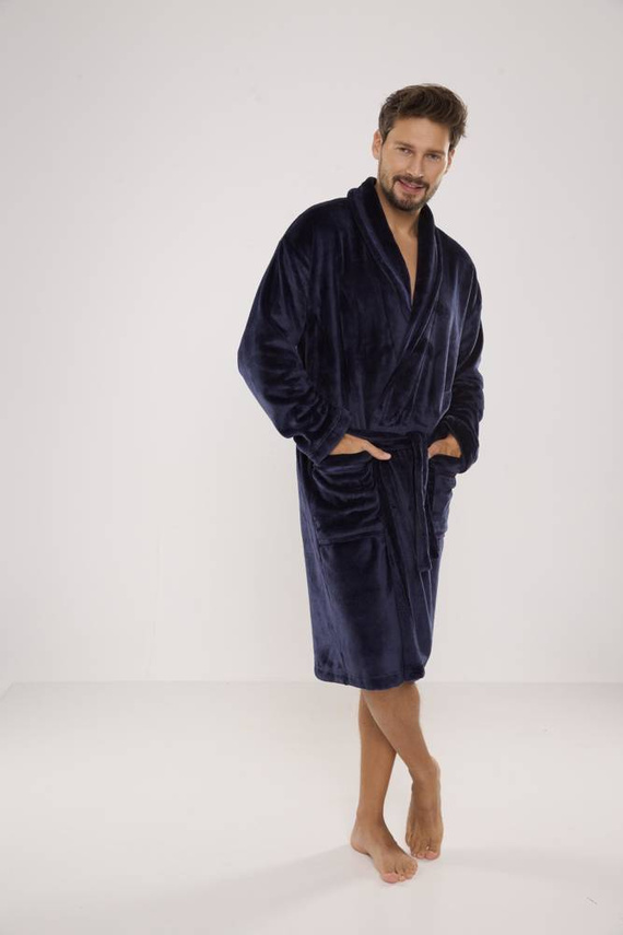 716 Rafael férfi köntös De lafense - tengerészkék