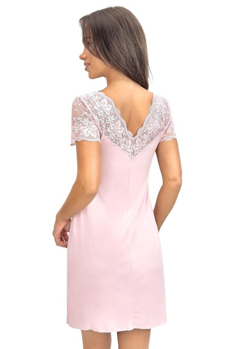 Sonia Donna női hálóing csipkével | viszkóz | V-nyak | rövid ujj