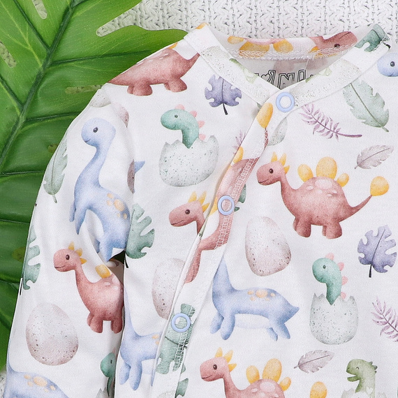 ABN-5561 Dino Explorer borítékos bodysuit Nini | Organikus pamut újszülött babának