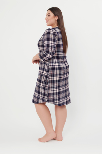 Dona kigombolt hálóing, 3/4 ujjú Olasz divat - print