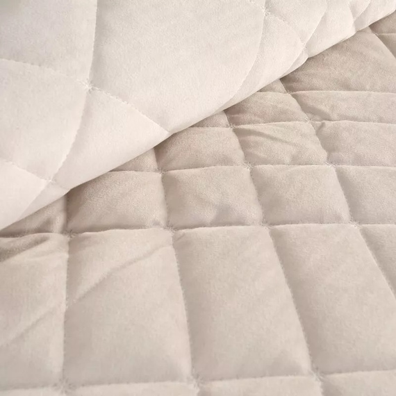 Ria 6 Velúr dekoratív ágytakaró Eurofirany krém