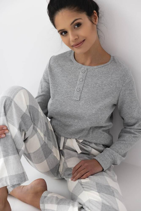 Sensis Vesper női pizsama - szürke-krém színű