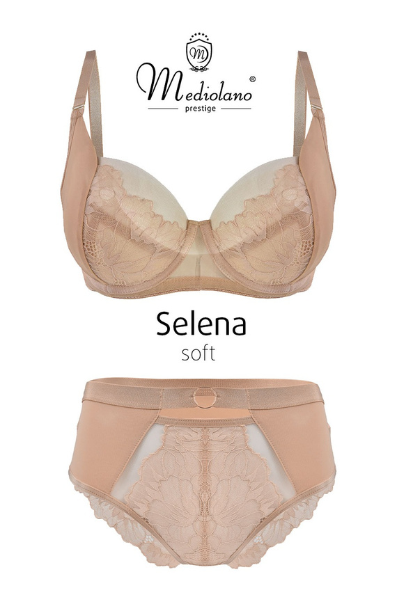Mediolano Selena Soft 19265 bézs puha csipkés melltartó