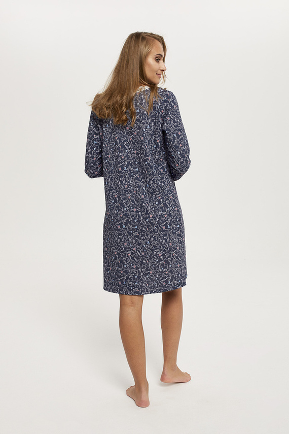 Flora hosszú ujjú hálóing Olasz divat - print