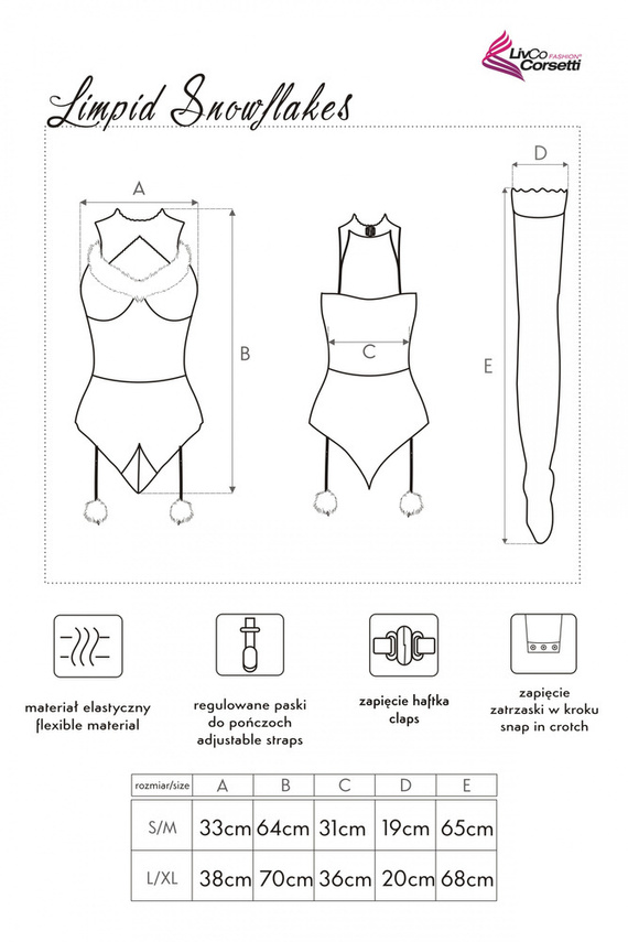 Limpid Snowflakes LC 90604 Mikulás ruha LivCo Corsetti Fashion