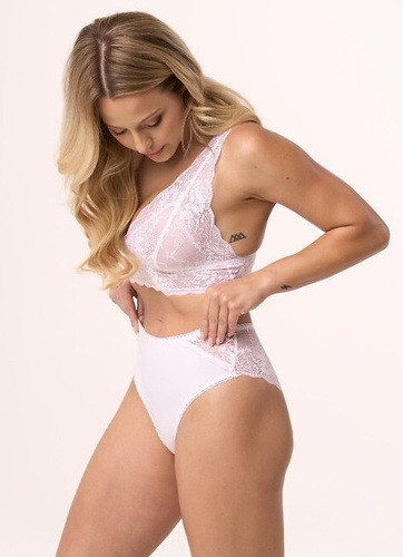 bbl 213 Babell fehér bugyi - pamut, csipkés hátrész, elegáns női alsónemű