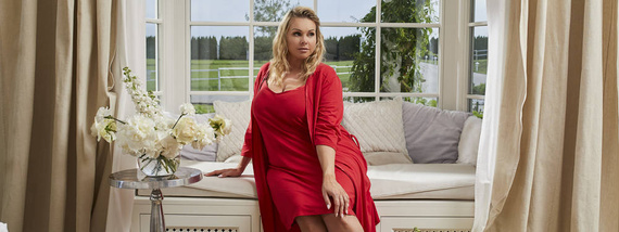 Song Női 3/4 ujjú fürdőköpeny Italian Fashion - piros