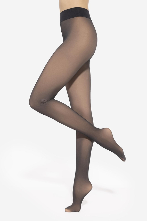 Átlátszó hatású harisnyanadrág Gatta 120 den - átlátszatlan harisnyanadrág bőr áttetsző hatással