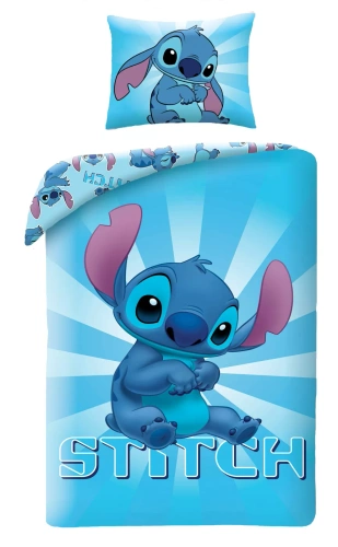 Lilo and Stitch Kids 12 Halantex pamut ágynemű - 100% pamut, cipzár, súly 115 g/m²