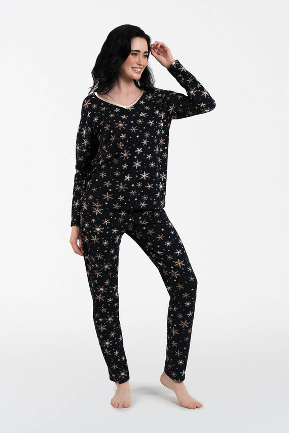 Laponia Női pizsama hosszú ujjú, hosszú nadrág olasz divat - nyomtatás