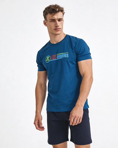 Cornette F&Y 500/54 Los Angeles– fiú tinédzser pizsama 100% pamut rövid ujjú felsővel