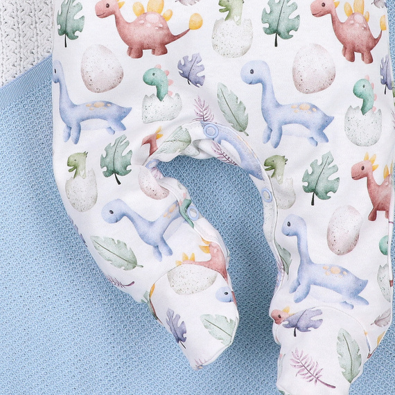 ABN-5569 Dino Explorer Nini hálóruha - organikus pamut, kényelmes rögzítéssel