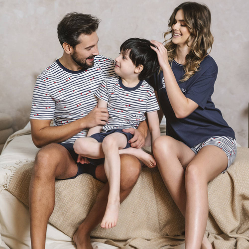 Korfu Fiú pizsama rövid ujjú, nadrágos olasz divat - print/zöld