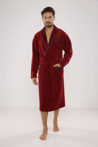 666 Ronaldo férfi köntös De Lafense - gesztenyebarna színű