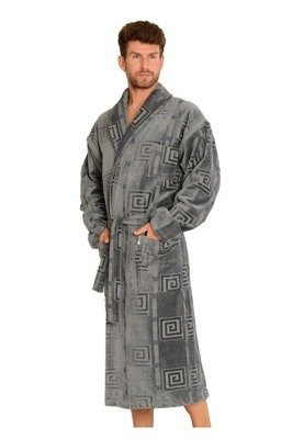 803 / 819 Twin frottír férfi háziköntös Forex - görög szürke (grey greek)