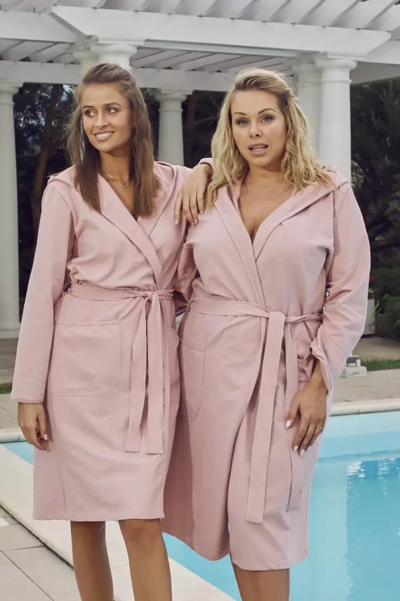 Karina Női fürdőköpeny Italian Fashion - púderrózsaszín