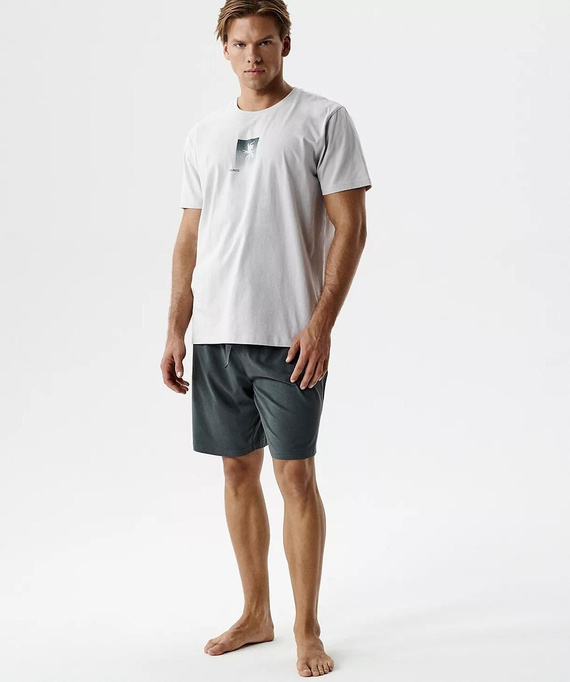 NMP-398 Férfi Nyári Pizsama 100% Pamut Peach