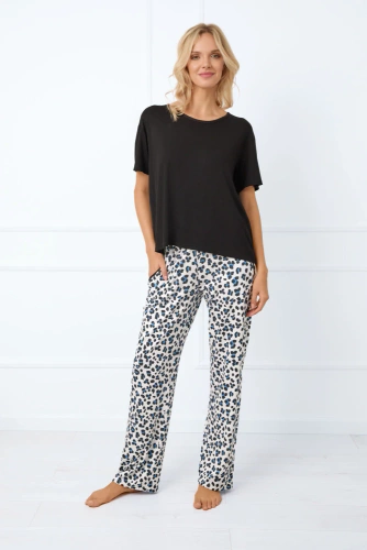 Savanna Női pizsama rövid ujjú, hosszú nadrág olasz divat