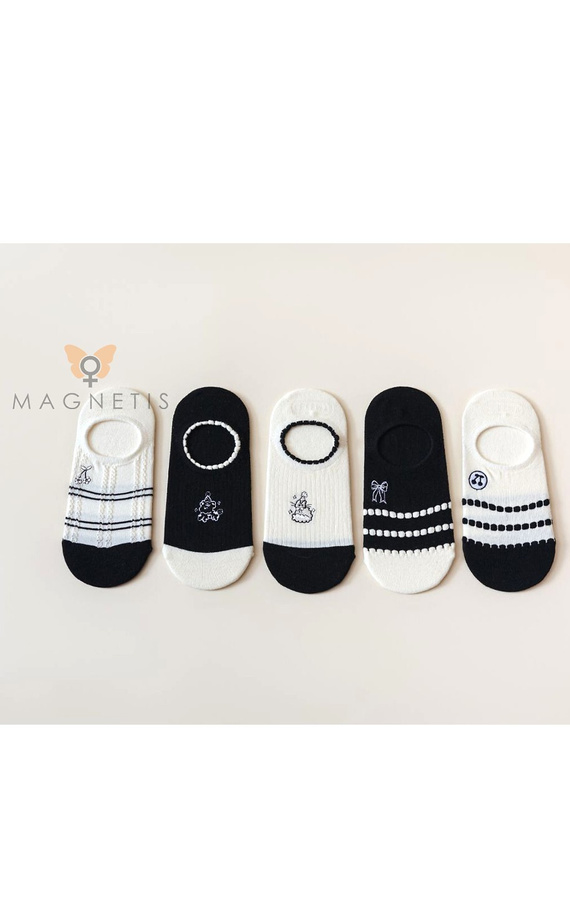 Magnetis CC-251109 női balerina zokni – pamut stopli szilikonnal a saroknál