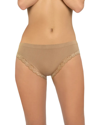 Sesto Senso 6108 női bugyi csipke varrás nélküli rugalmas kényelmes beige