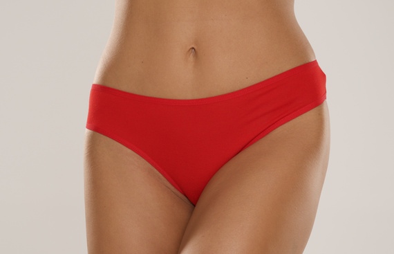 004 Limited Női bugyi De Lafense - klasszikus, alacsony felsőrész, viszkóz - piros