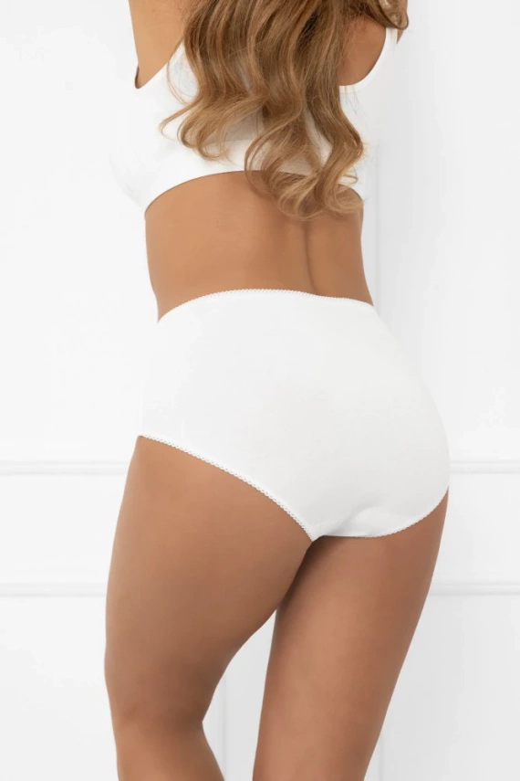 Libra maxi női bugyi csipkével | Italian Fashion fehér