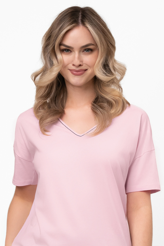 Női pamut pizsama Marisal - rövid ujjú, rövid nadrág Olasz Divat