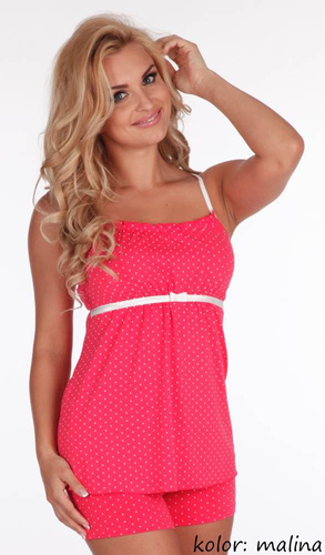 915 Dots Forex női pizsama - málna