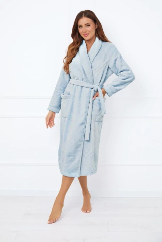Morena Női gyapjú női köntös Italian Fashion - kék
