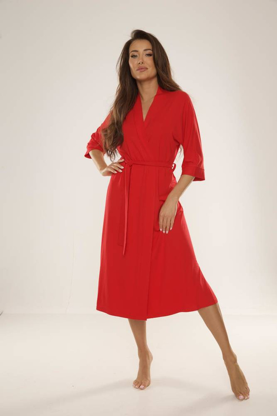 942 Visa hosszú fürdőköpeny De Lafense - piros 589