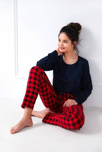 Bonnie Sensis női pizsama - tengerészkék