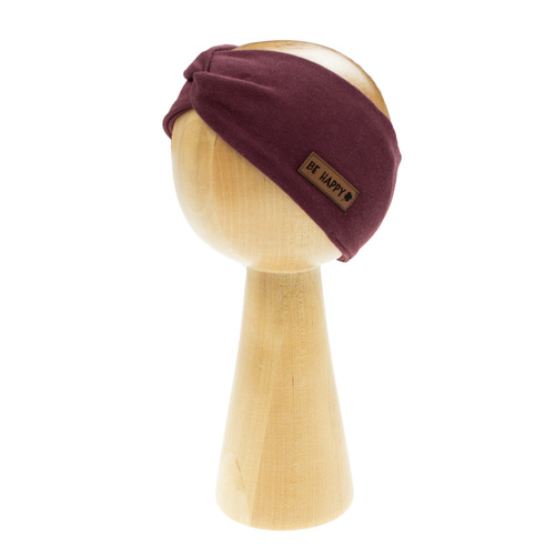 217066 Alisa Nicol pamut bordázott fejpánt - burgundi