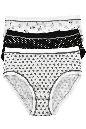 3363 MIDI-2H100 Cotonella MIDI MIDI 3 csomag alsónadrág -pamut, középmagas, kényelmes mindennapi viselethez