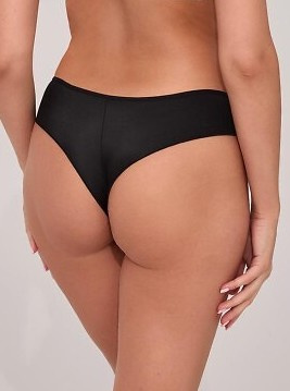 2211/B Ava fekete mikroszálas fűzős bikinialsó