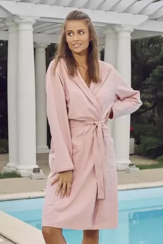 Karina Női fürdőköpeny Italian Fashion - púderrózsaszín