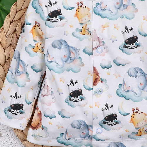 ABN-5610 Nini's Little Dreamers organikus pamut baba kaftán - nikkelmentes nyomógombok, biztonságos és kényelmes a baba számára