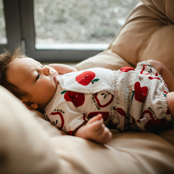 Eevi Snack Time baba bloomers muszlin pamut ecru könnyű
